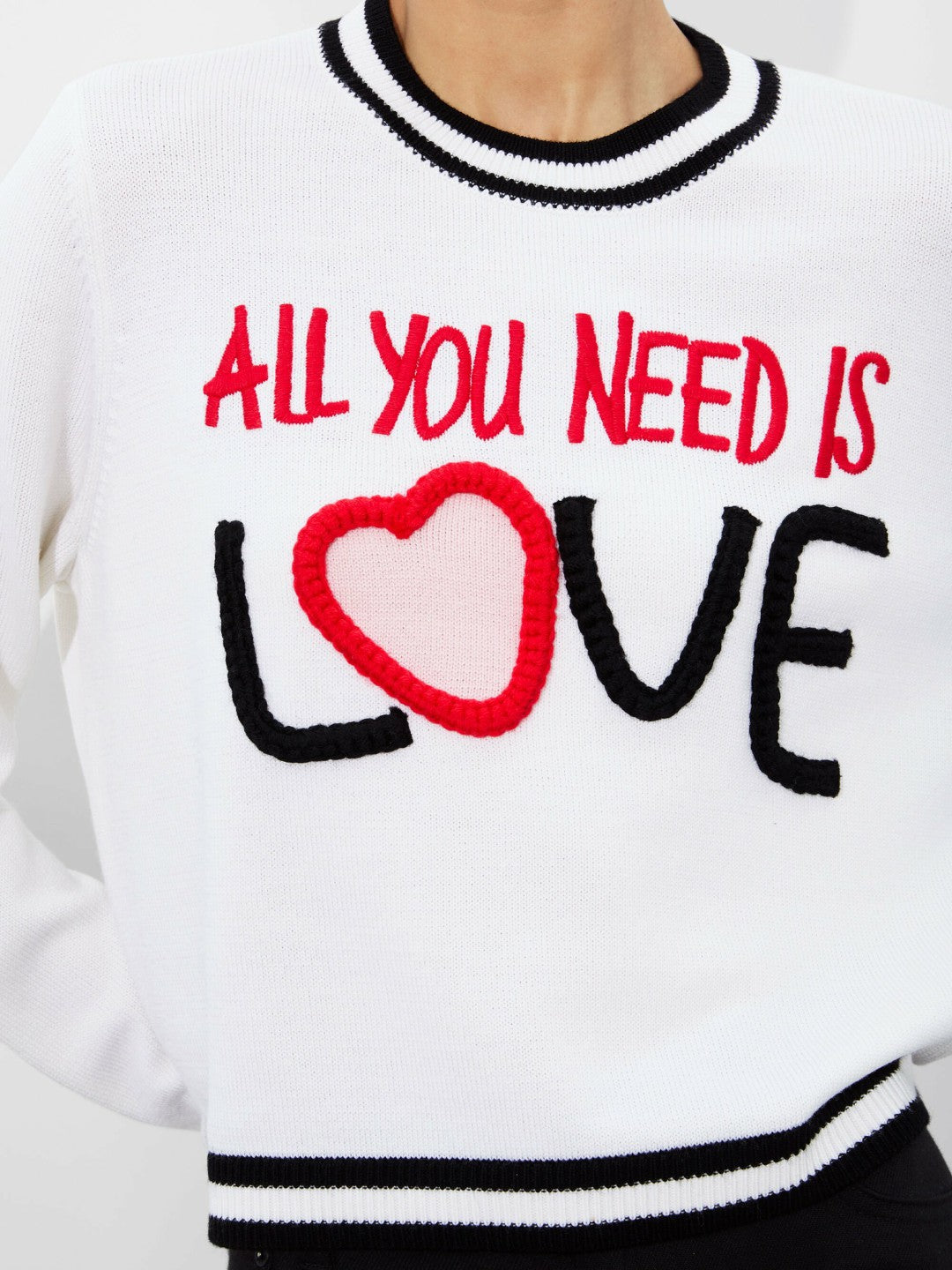 A+o X The Beatles Rorie Pullover In Soft White Multi - Alice + Olivia Women