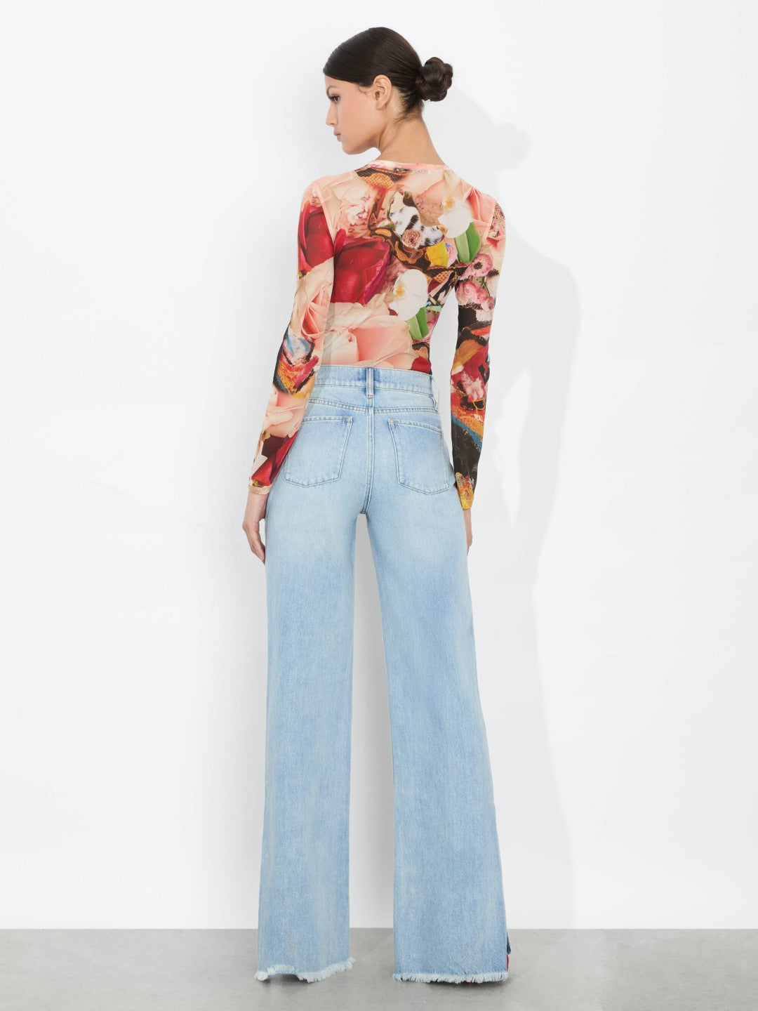 A+o X Kelly Dabbah Delaina Mesh Top In Thrive - Alice + Olivia Women