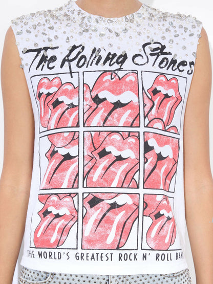 Micah Muscle Tank In Off White Multi - Alice + Olivia Women