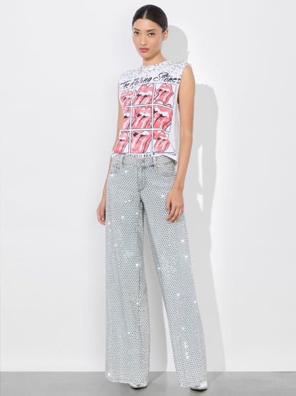Micah Muscle Tank In Off White Multi - Alice + Olivia Women