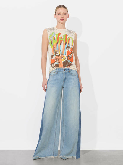 Micah Muscle Tank In Natural - Alice + Olivia Women
