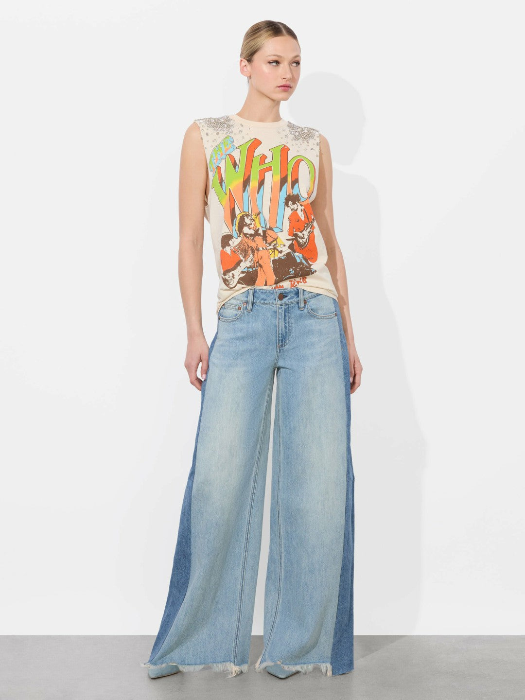 Micah Muscle Tank In Natural - Alice + Olivia Women