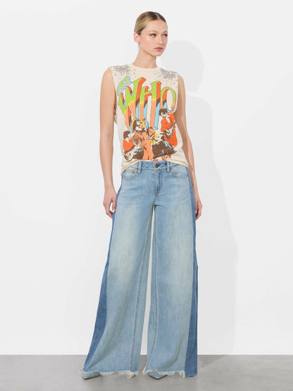 Micah Muscle Tank In Natural - Alice + Olivia Women