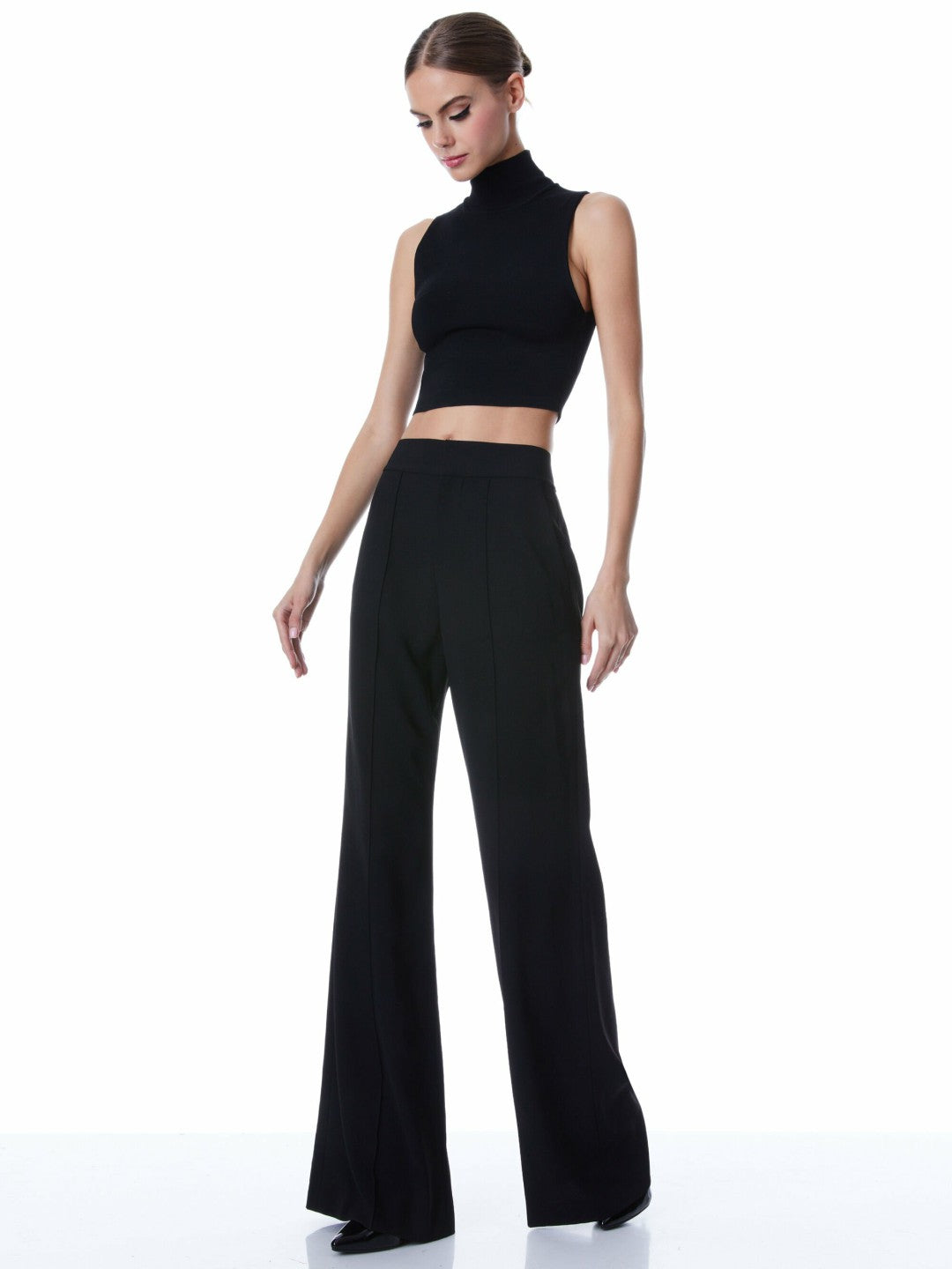 Dylan Pant In Black - Alice + Olivia Women