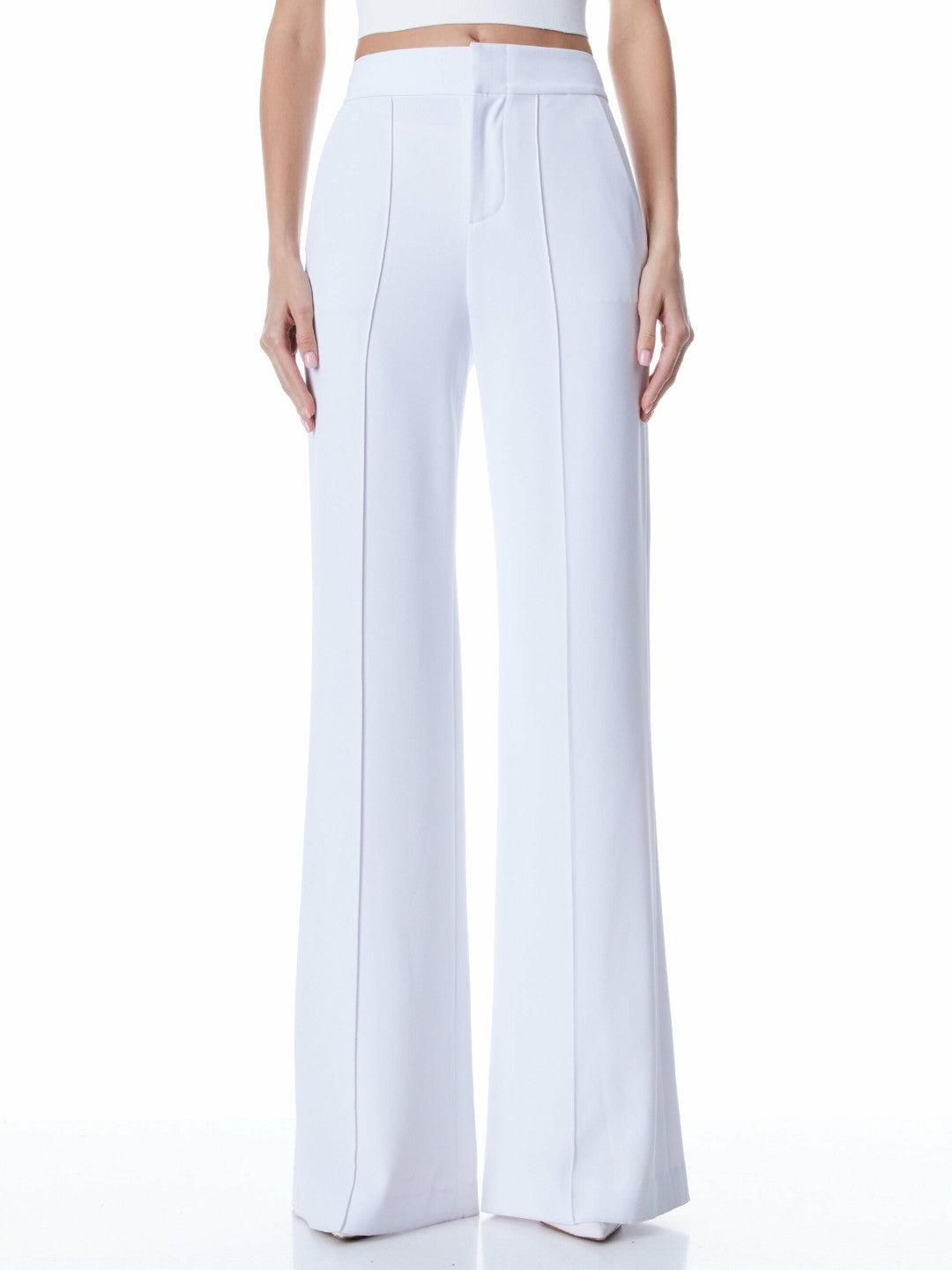 Dylan Pant In White - Alice + Olivia Women