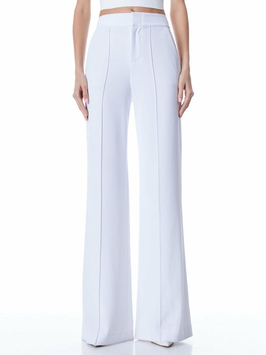 Dylan Pant In White - Alice + Olivia Women