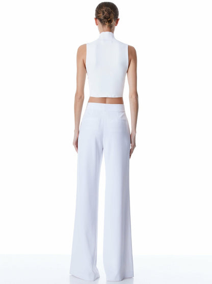 Dylan Pant In White - Alice + Olivia Women