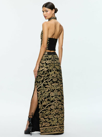 GATZ TOP + GEORGIE SKIRT - Alice + Olivia Women