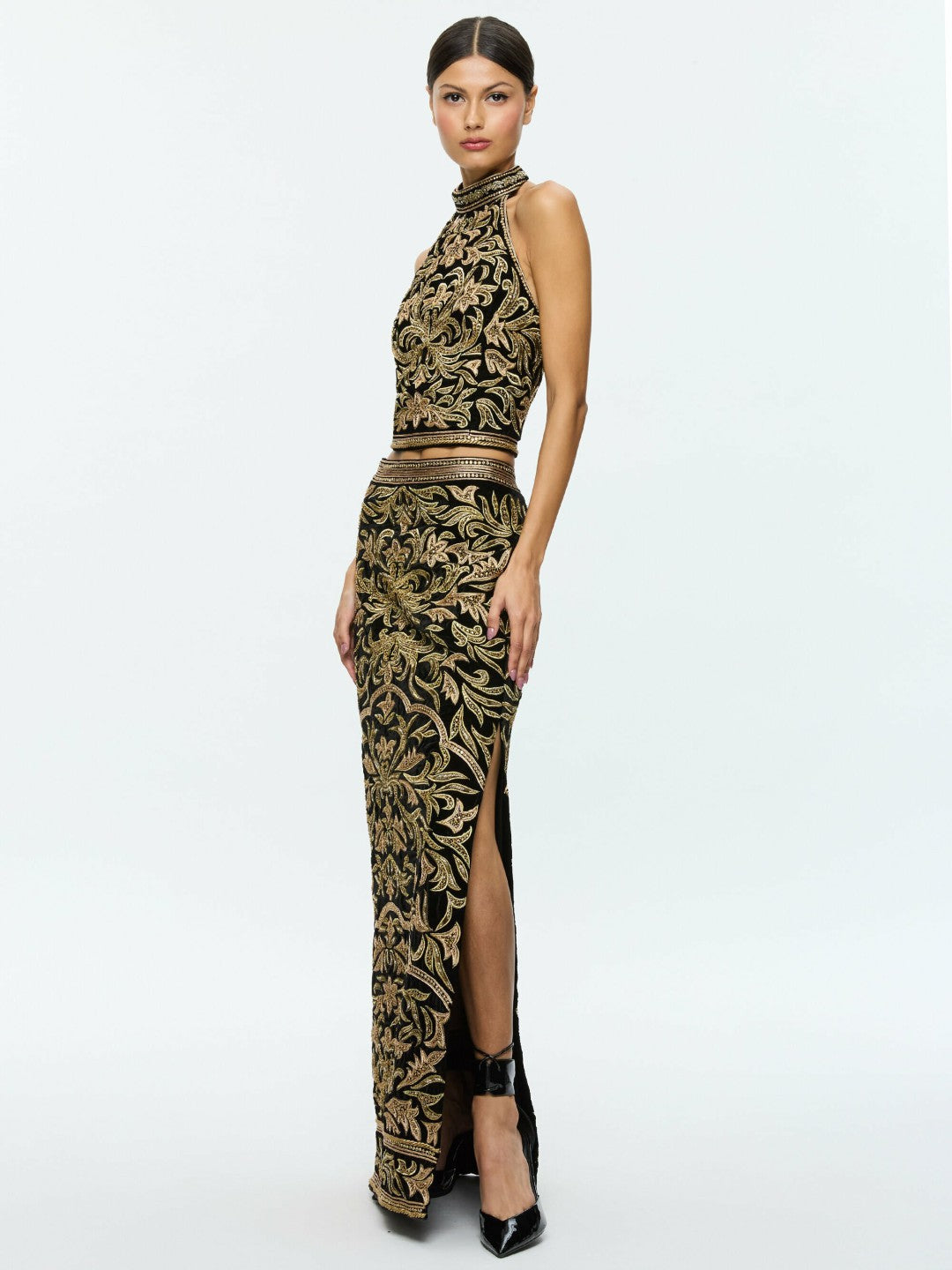 GATZ TOP + GEORGIE SKIRT - Alice + Olivia Women