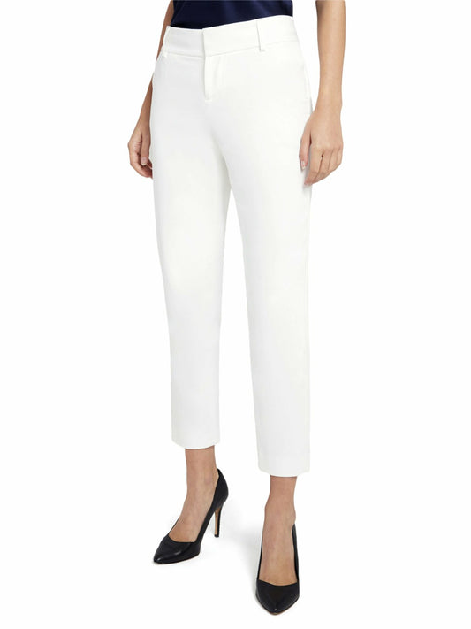 Stacey Slim Trouser In White - Alice + Olivia Women