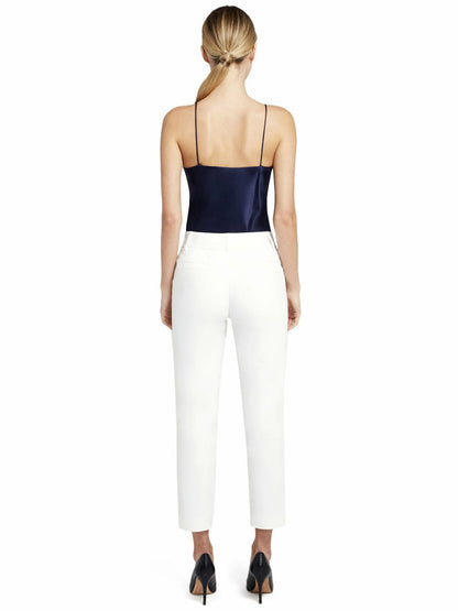 Stacey Slim Trouser In White - Alice + Olivia Women