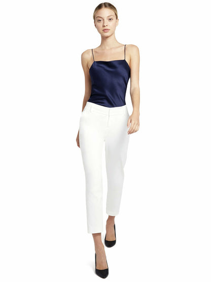 Stacey Slim Trouser In White - Alice + Olivia Women